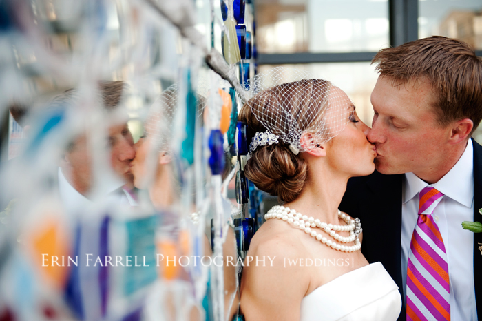 delaware wedding photographer, baltimore american visionary art museum wedding, colorful pink and orange wedding
