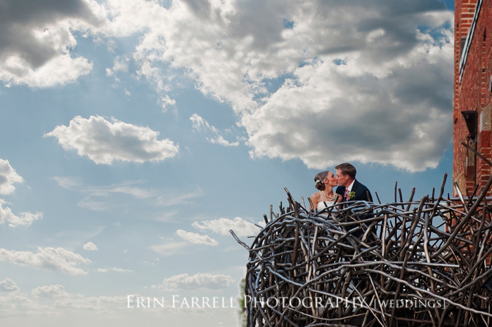 delaware wedding photographer, baltimore american visionary art museum wedding, colorful pink and orange wedding