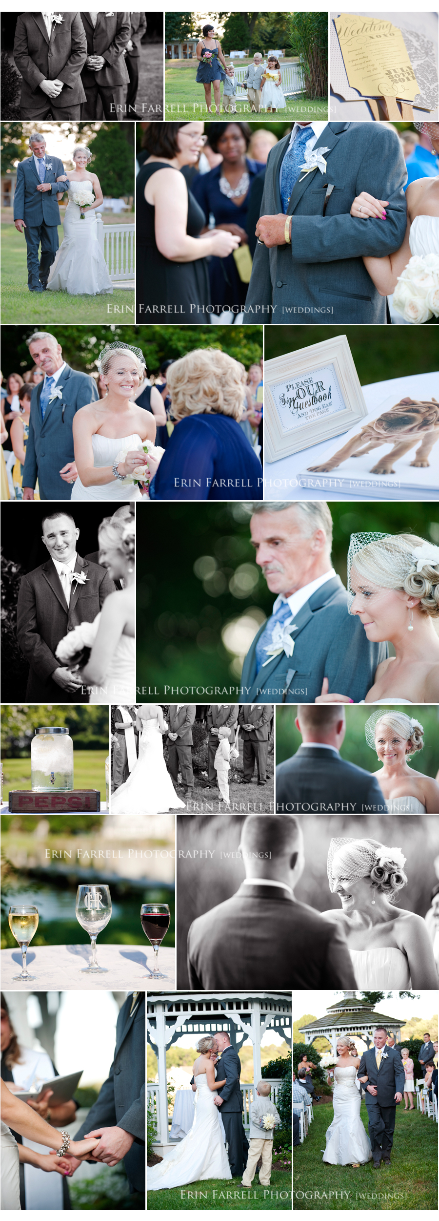 delaware wedding photographer, yellow and gray wedding, kent manor inn wedding, shabby chic wedding